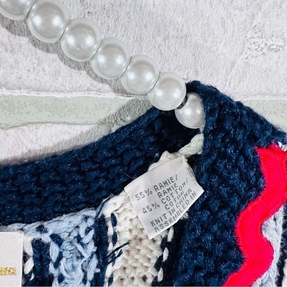 Vintage Marisa Christina Hand-Knit Bird and Birdhouse Vest Size L - Picture 9 of 9